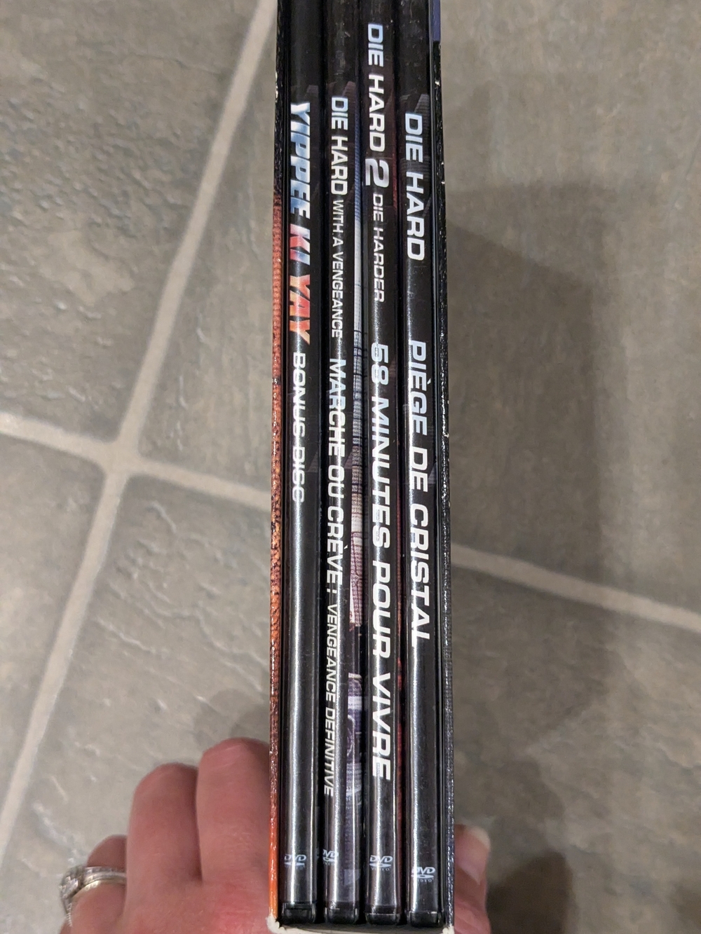 adidas Black and silver Die Hard DVD Collection Back Cover